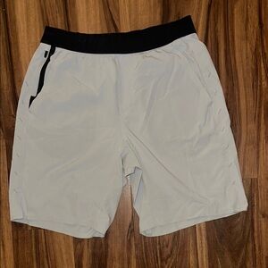 Men's Black and White Shorts